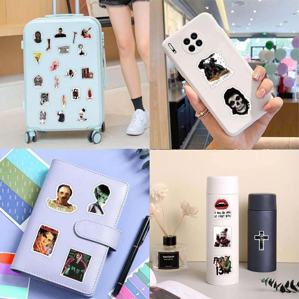 300 Pcs Horror Stickers,Horror Gifts,Horror Movie Stickers,Horror Decor,Scary Mo - Picture 7 of 7